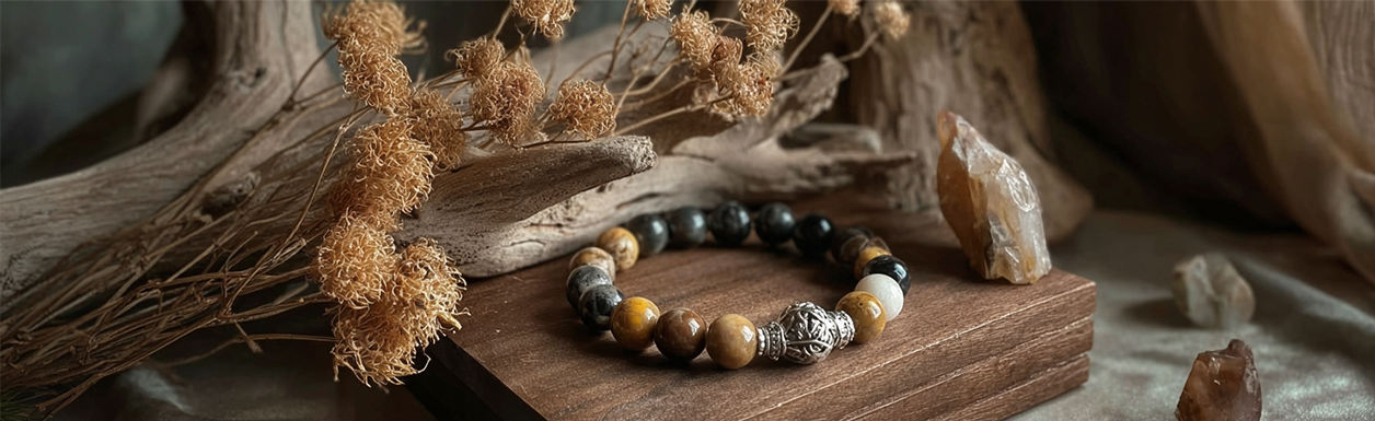 Self Care Crystal Bracelet | Honey Tone