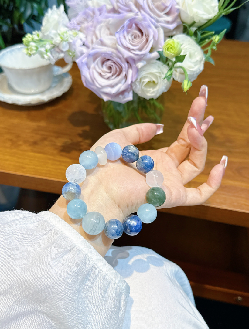 Handmade Aquamarine Bracelet | Gaia Sphere