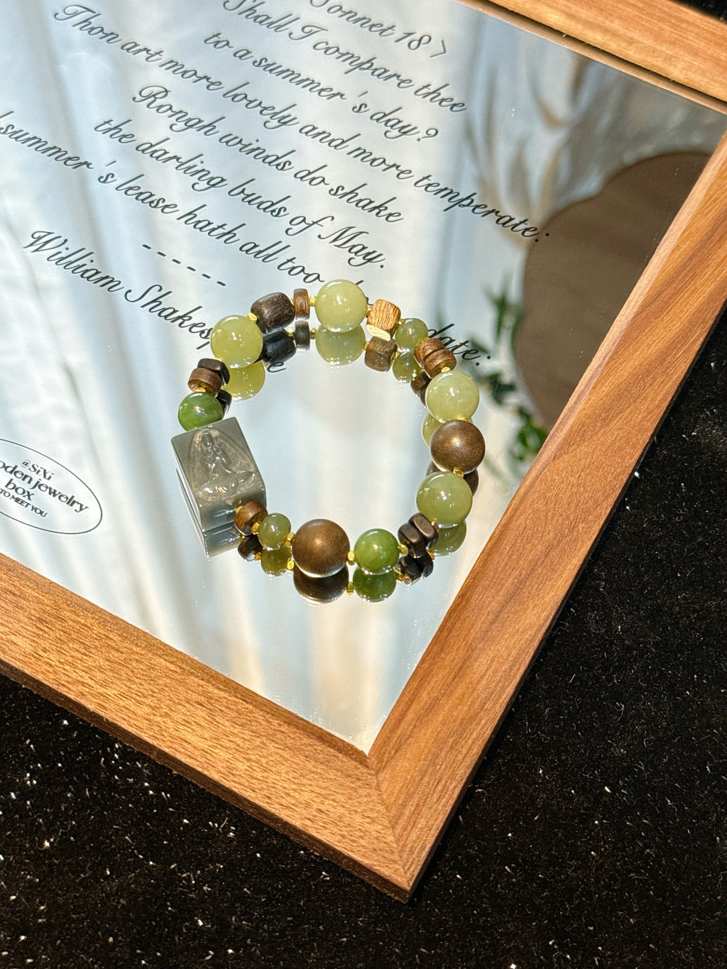 Green Aventurine and Sandalwood Bracelet | Fern Hollow