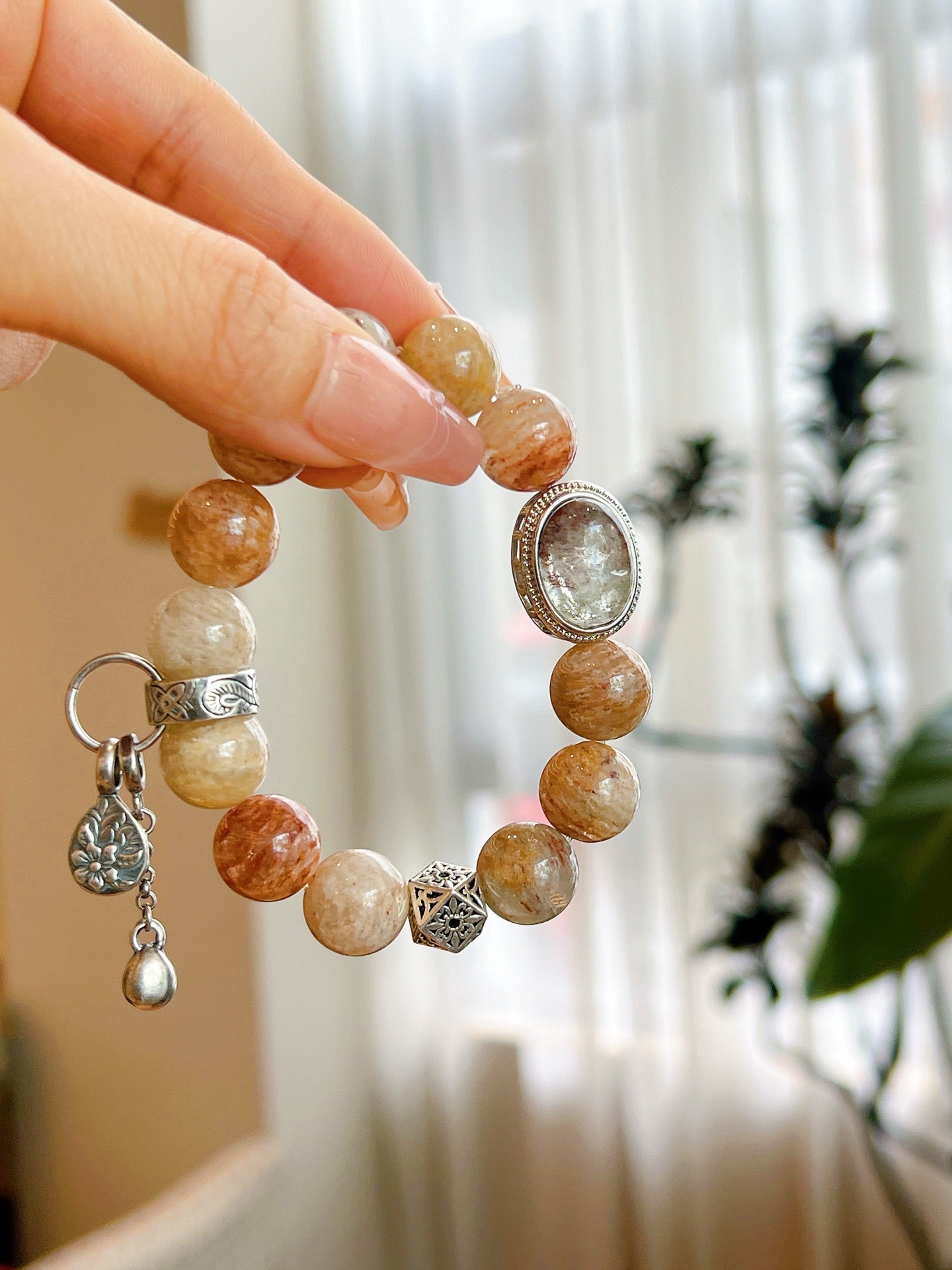 Miracle Planet | Sunstone & Quartz Bracelet