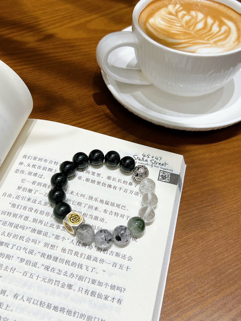 Men's Obsidian Bracelet | Black Warrior