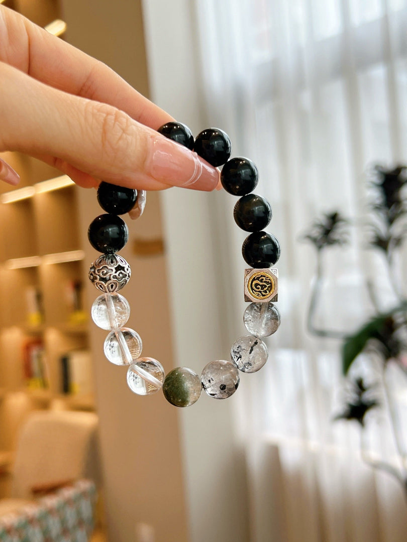 Men's Obsidian Bracelet | Black Warrior