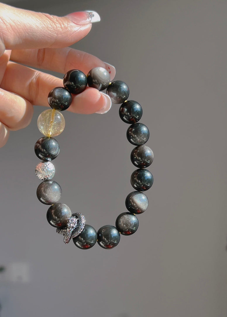 Obsidian Bracelet for Protection | Dragon Power