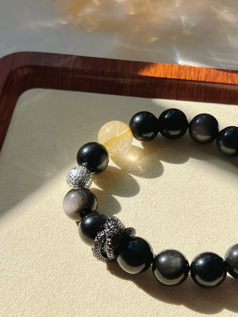 Obsidian Bracelet for Protection | Dragon Power