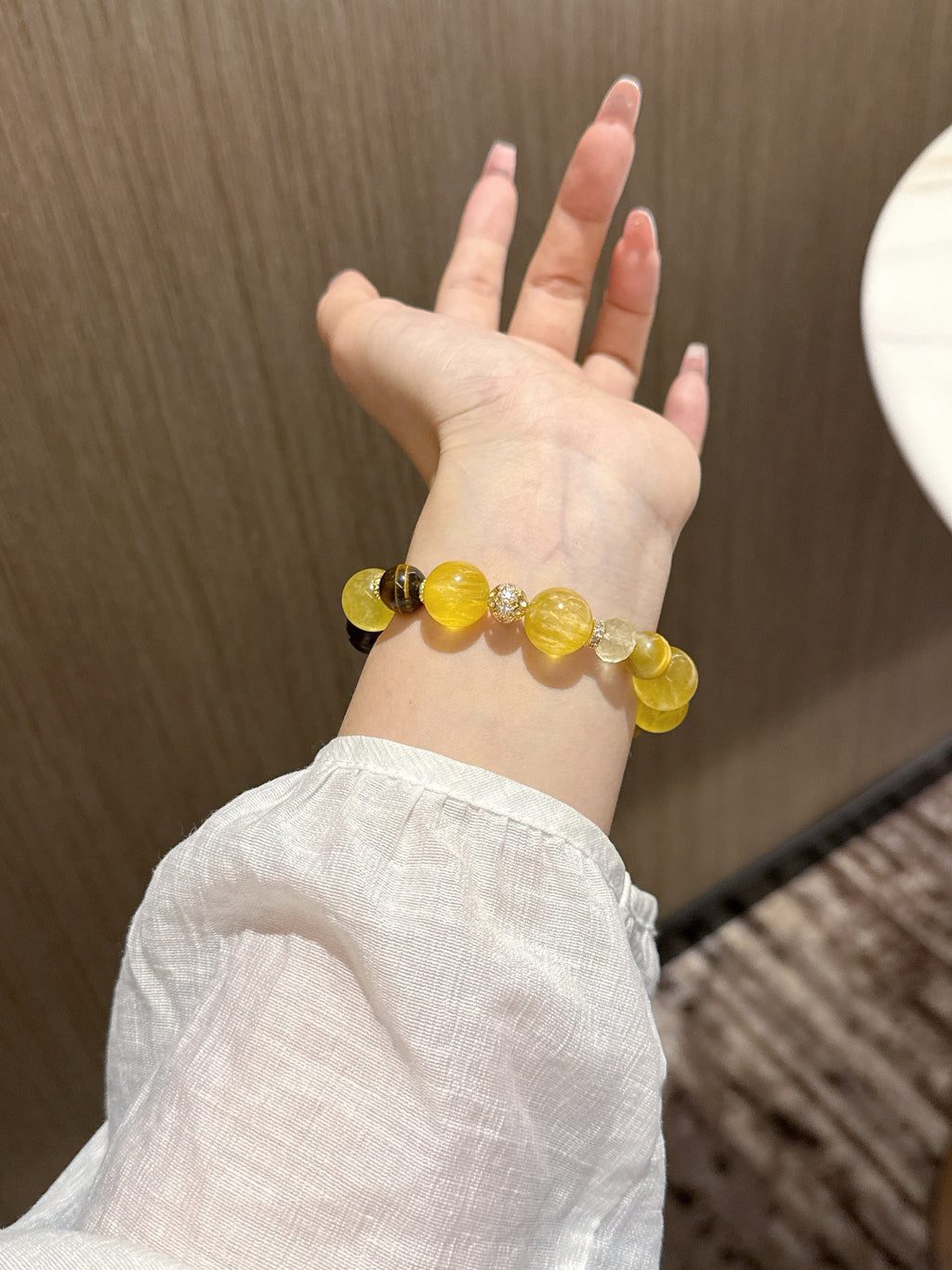 Citrine and Tiger's Eye Bracelet | Golden Fallen Leaves