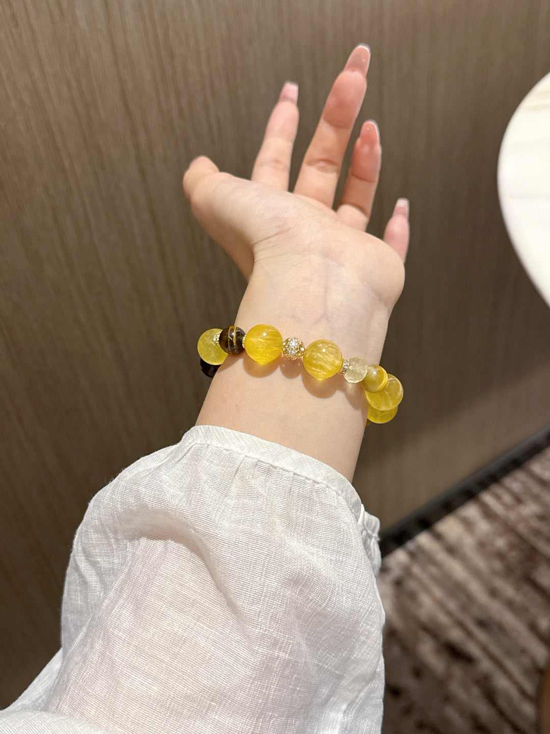Citrine and Tiger's Eye Bracelet | Golden Fallen Leaves