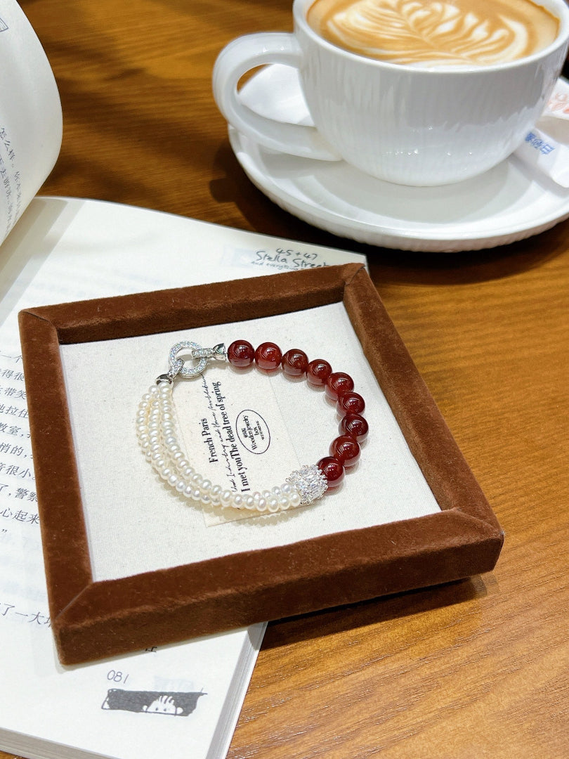 Beaded Pearl Bracelet | Crimson Grace