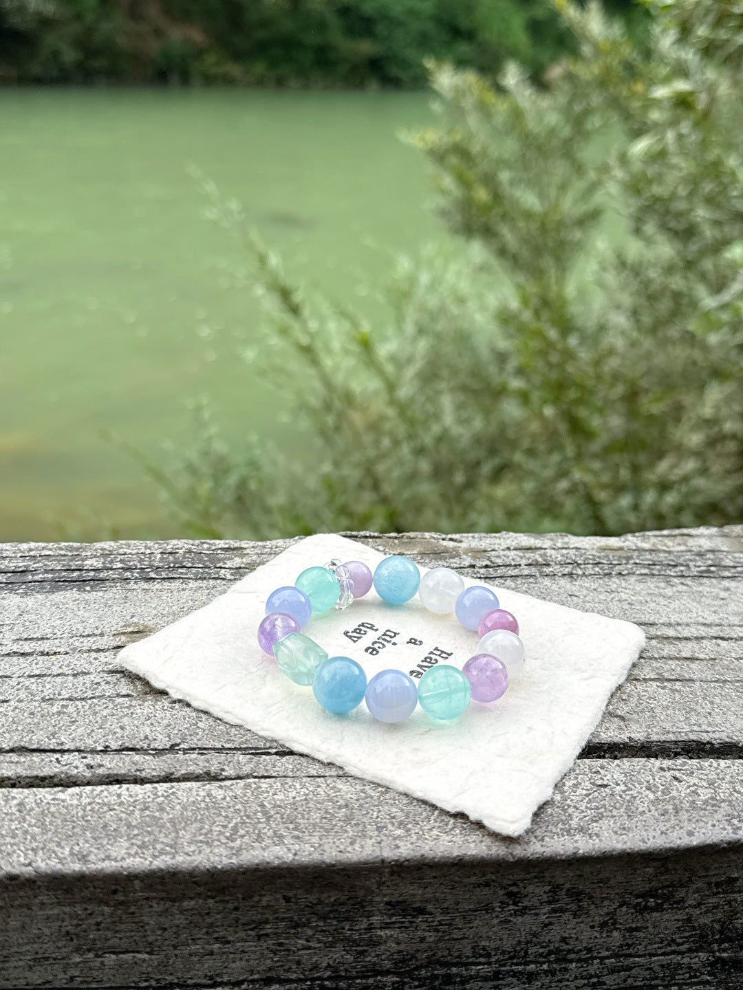 Faceted Aquamarine Bracelet | Pastel Orbit