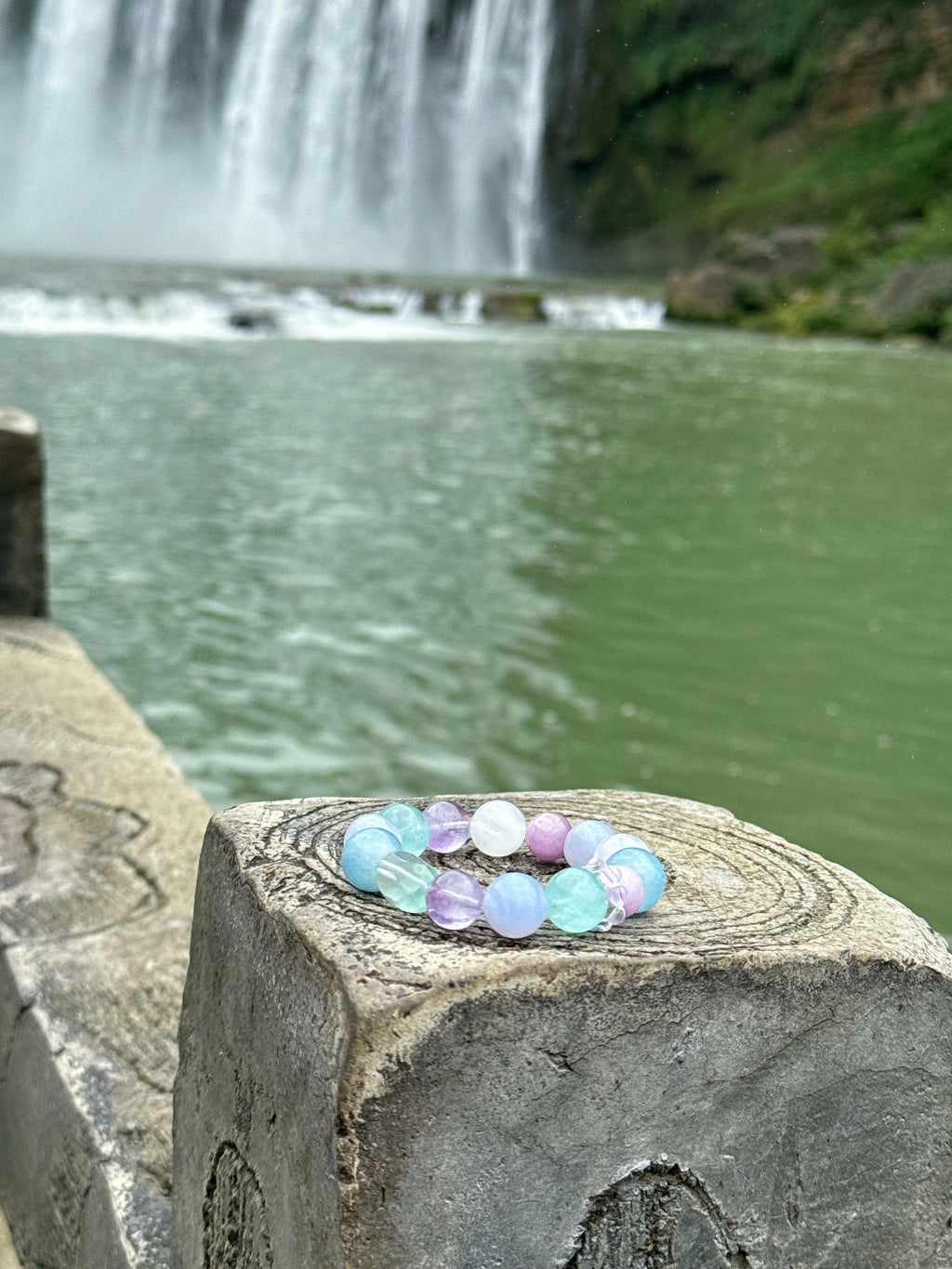 Faceted Aquamarine Bracelet | Pastel Orbit