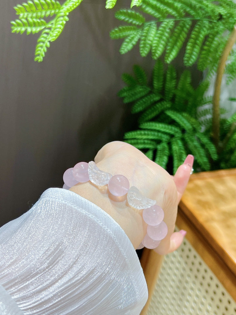 Rose Quartz Bracelet for Love | Petal Oath