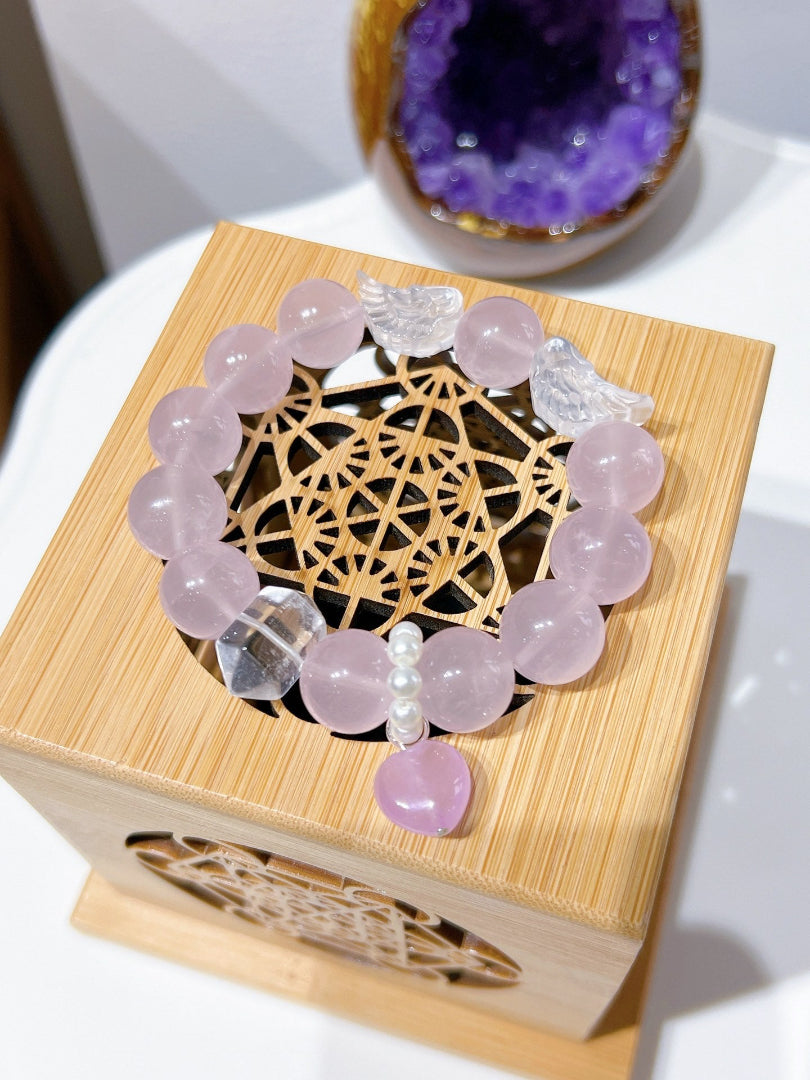 Rose Quartz Bracelet for Love | Petal Oath