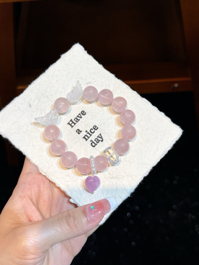 Rose Quartz Bracelet for Love | Petal Oath