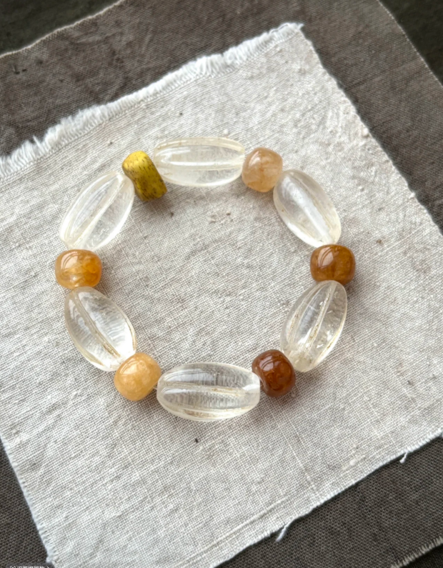 Minimalist Clear Quartz Bracelet | Mosslight Path