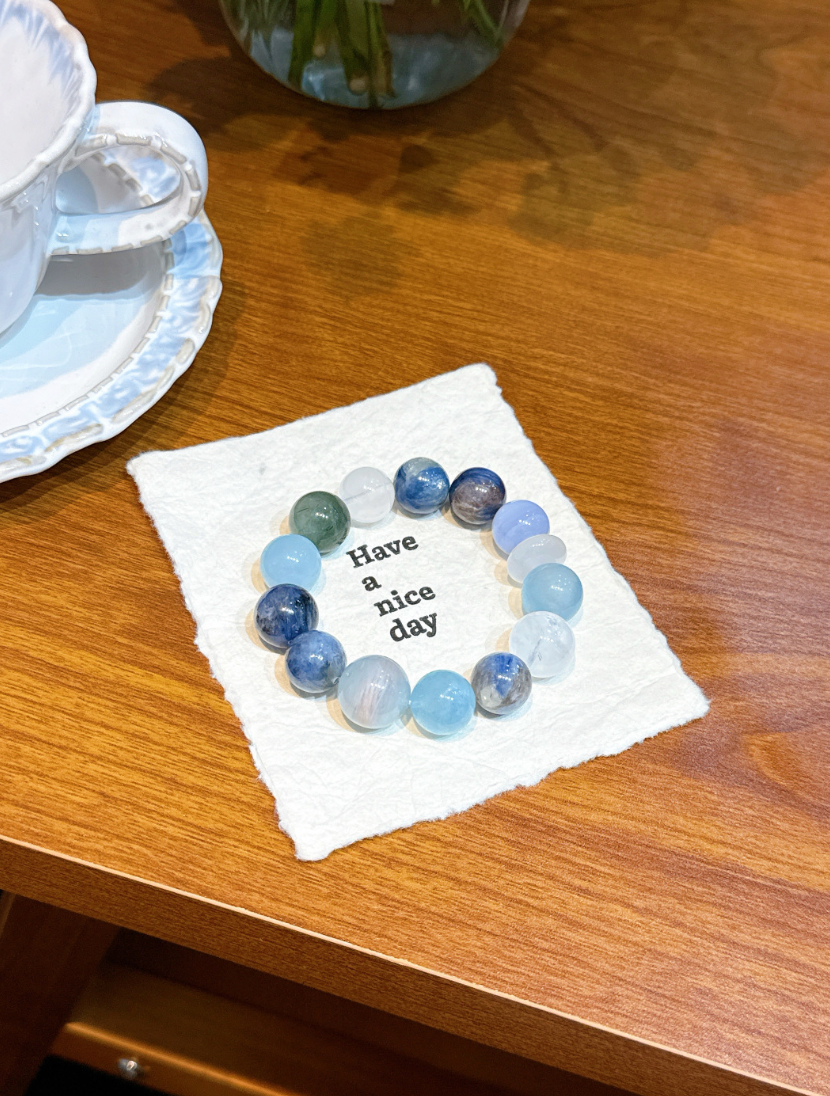Handmade Aquamarine Bracelet | Gaia Sphere