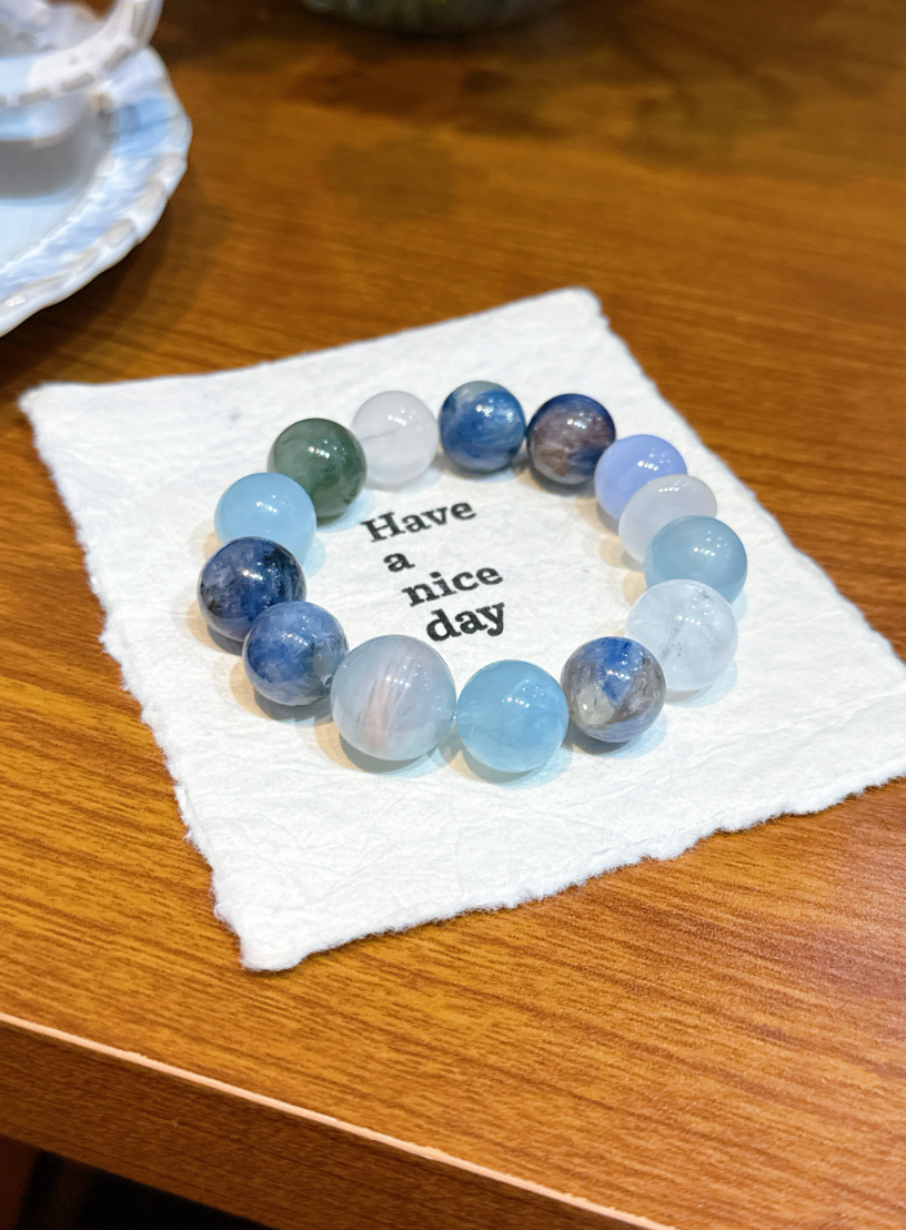 Handmade Aquamarine Bracelet | Gaia Sphere