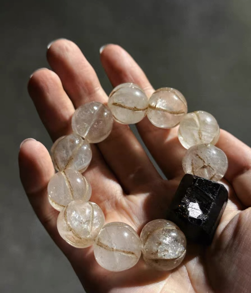 Citrine and Black Tourmaline Bracelet | Held Radiance