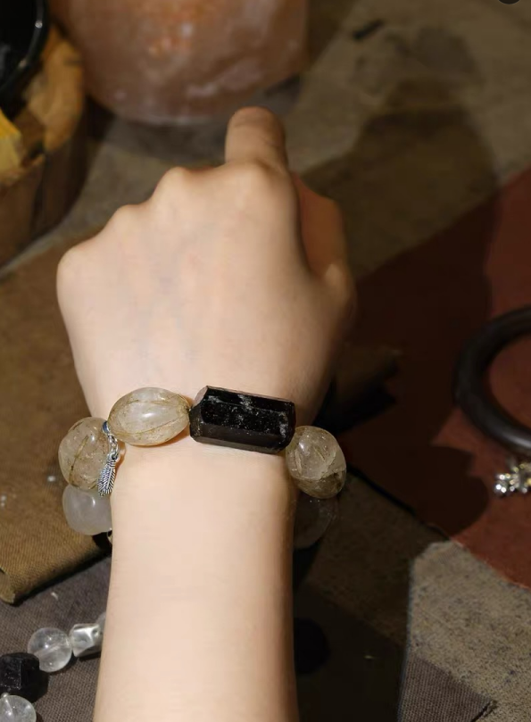 Handcrafted Black Tourmaline Bracelet | Grove Lumen