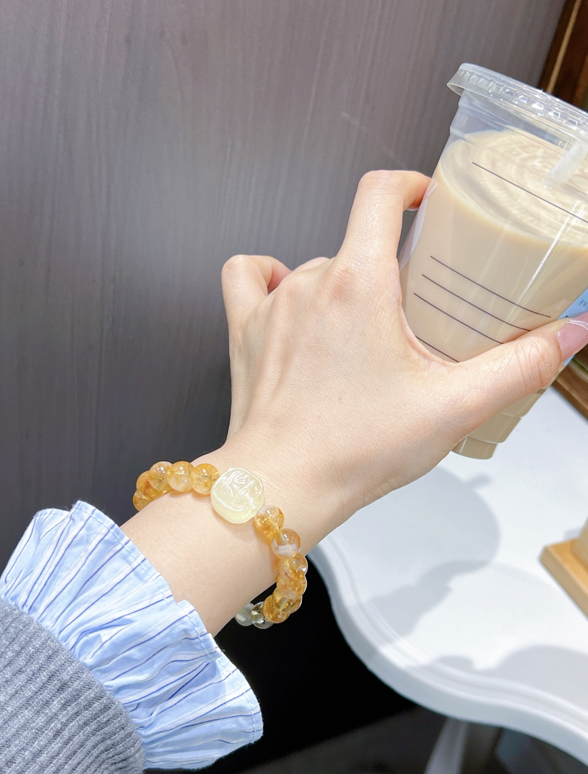 Handmade Citrine and Tiger's Eye Bracelet | Golden Talisman