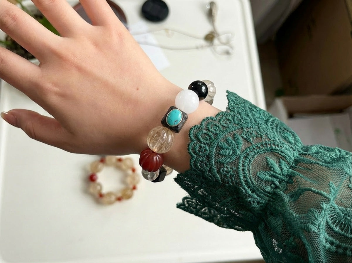 Handmade Black Tourmaline Bracelet | Tide Relic