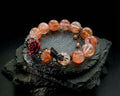 Handmade Strawberry Quartz Bracelet | Crimson Whisper