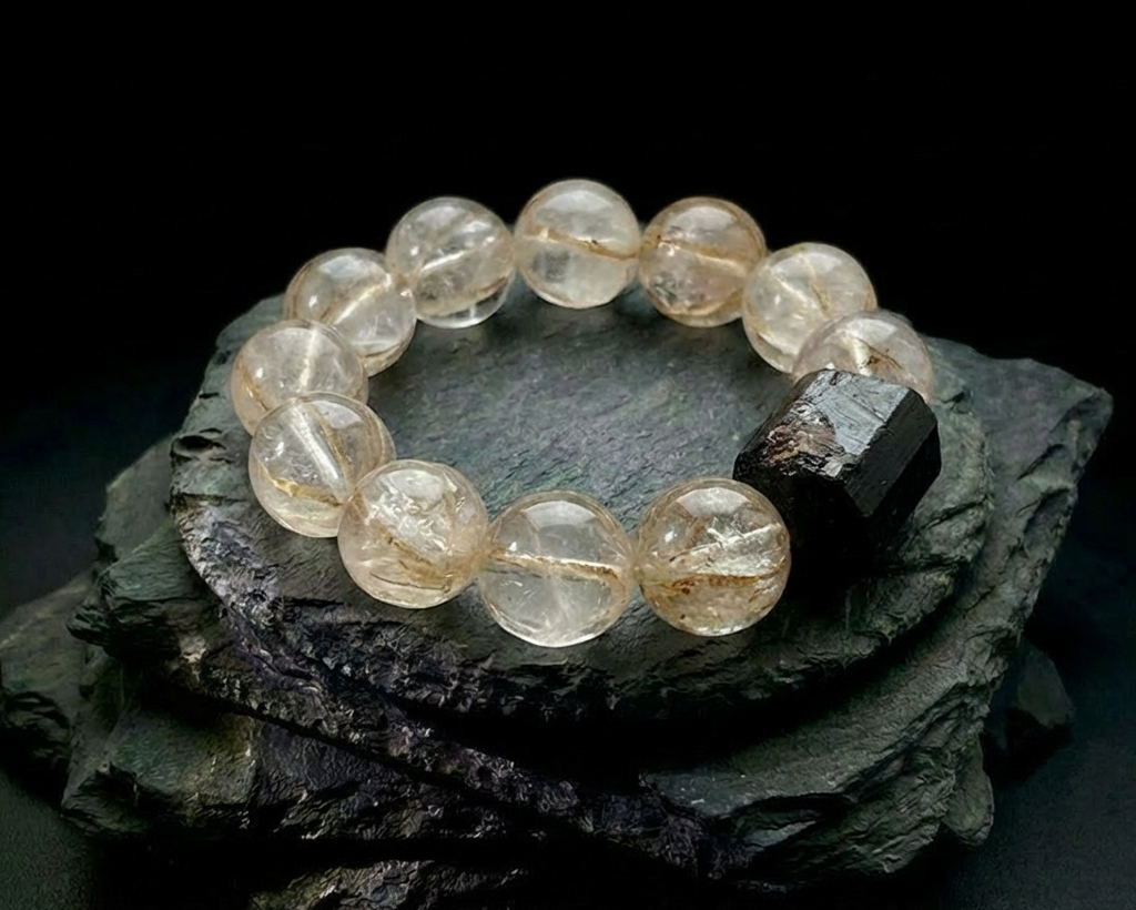 Citrine and Black Tourmaline Bracelet | Held Radiance