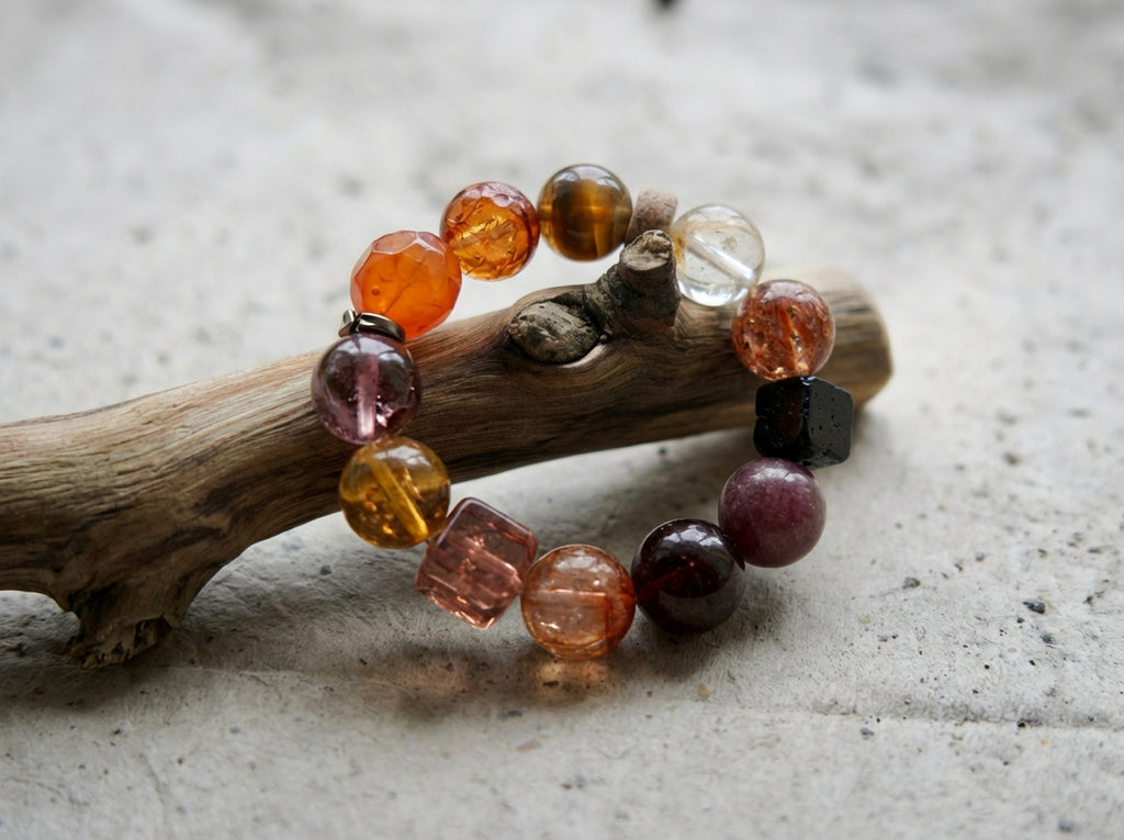 Carnelian and Garnet Bracelet | Ember Resin