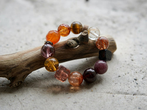 Carnelian and Garnet Bracelet | Ember Resin