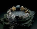 Faceted Black Tourmaline and Clear Quartz Bracelet | Stonebound Drift