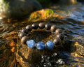 Kyanite and Wood Bracelet | Blue Ice Gaze
