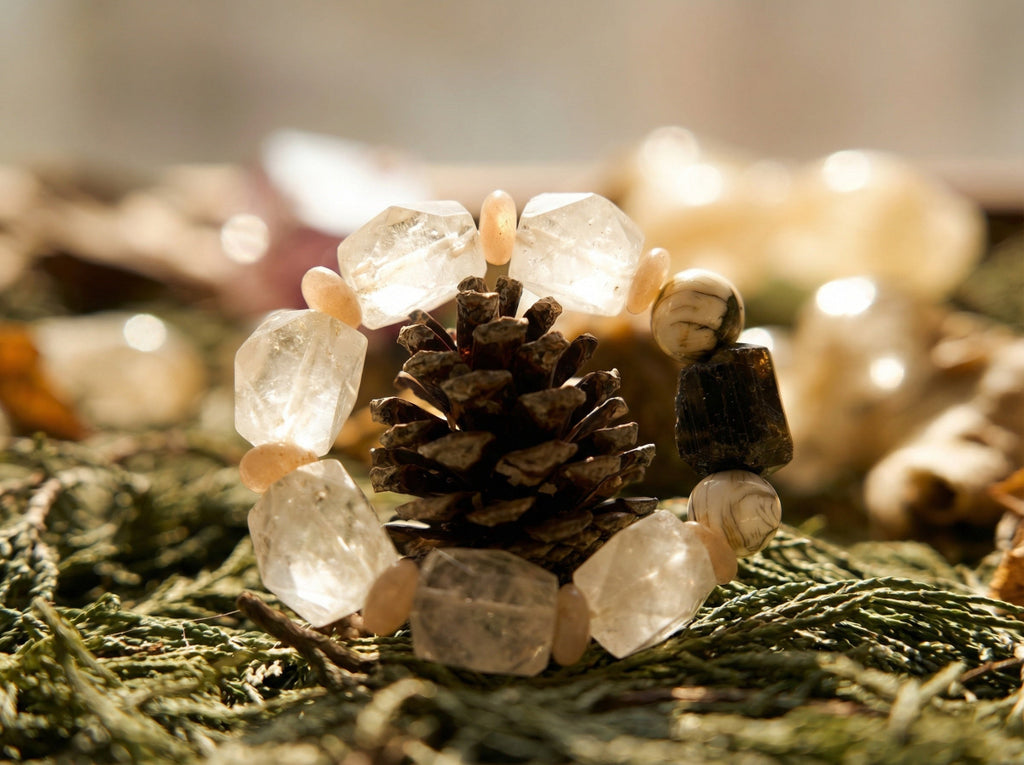 Raw Clear Quartz Bracelet | Veil of Dawn