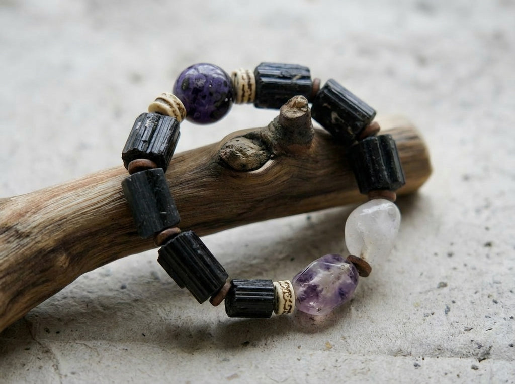 Beaded Black Tourmaline Bracelet | Night Vein