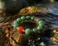 Jade and Cinnabar Bracelet | Green Talisman