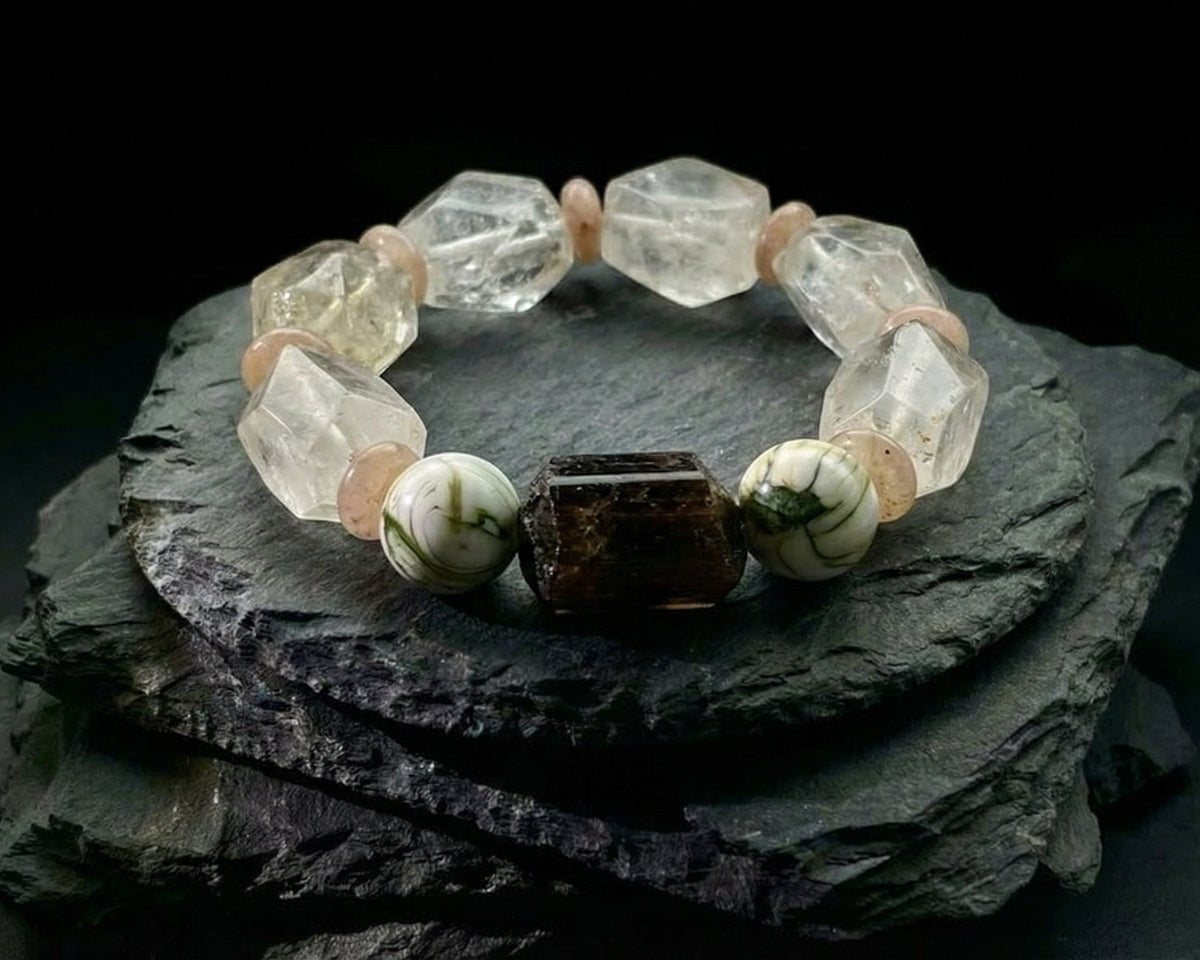 Raw Clear Quartz Bracelet | Veil of Dawn