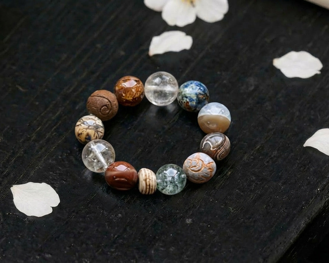 Gathered Pebble | Soft Mix Bead Bracelet