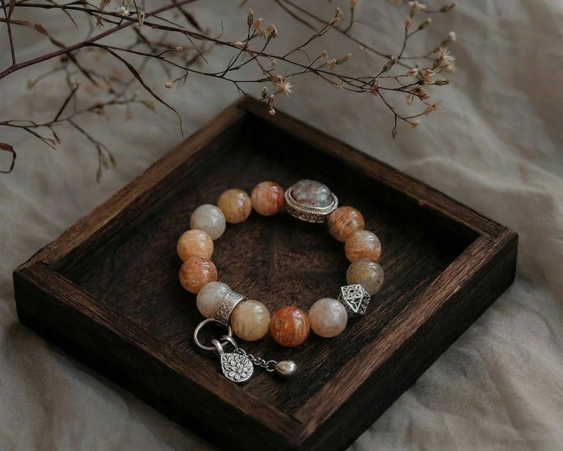 Miracle Planet | Sunstone & Quartz Bracelet