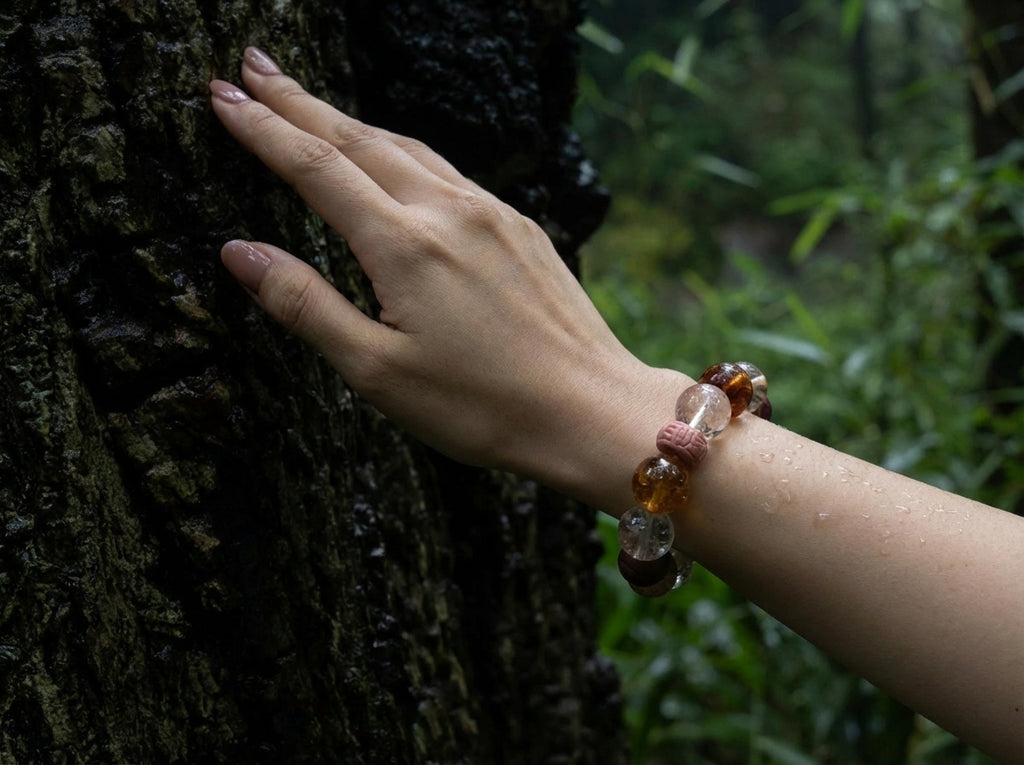 Clear Quartz Bracelet for Focus | Sap Deposit