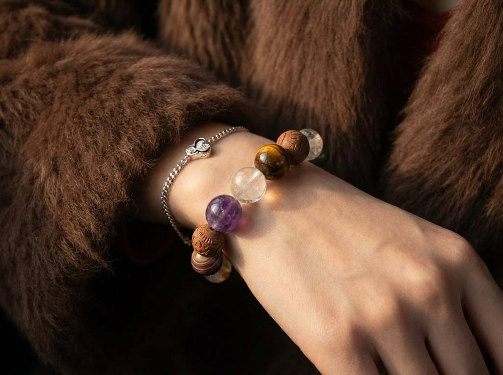 Handmade Tiger's Eye and Lava Stone Bracelet | River Archive