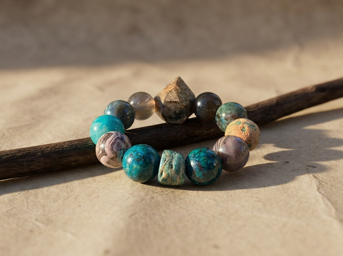 Turquoise and Jasper Bracelet | Tidebound Stone