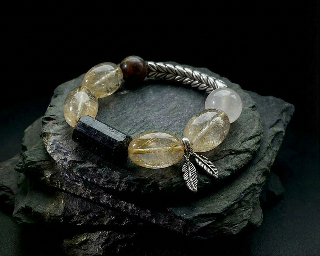Handcrafted Black Tourmaline Bracelet | Grove Lumen