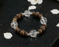 Handmade Wood and Clear Quartz Bracelet | Quiet Grain
