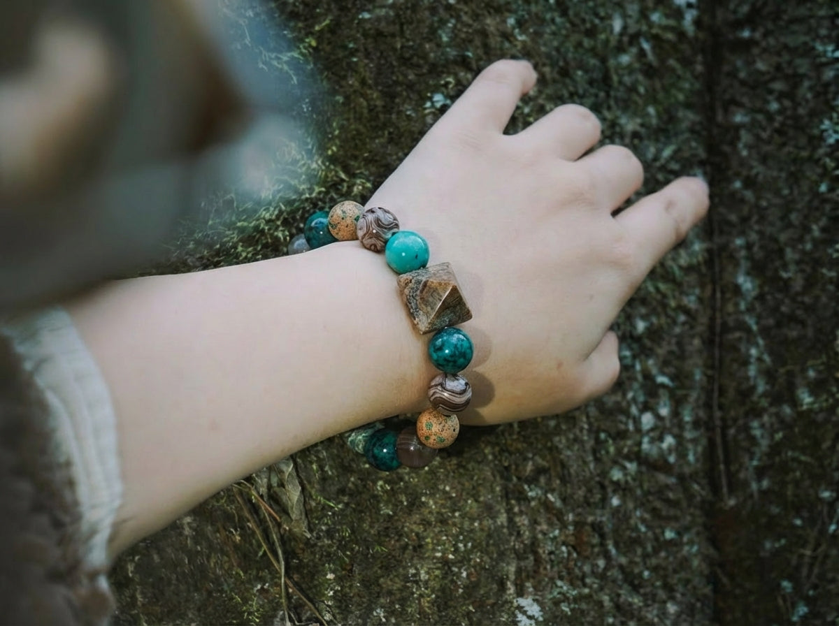 Turquoise and Jasper Bracelet | Tidebound Stone