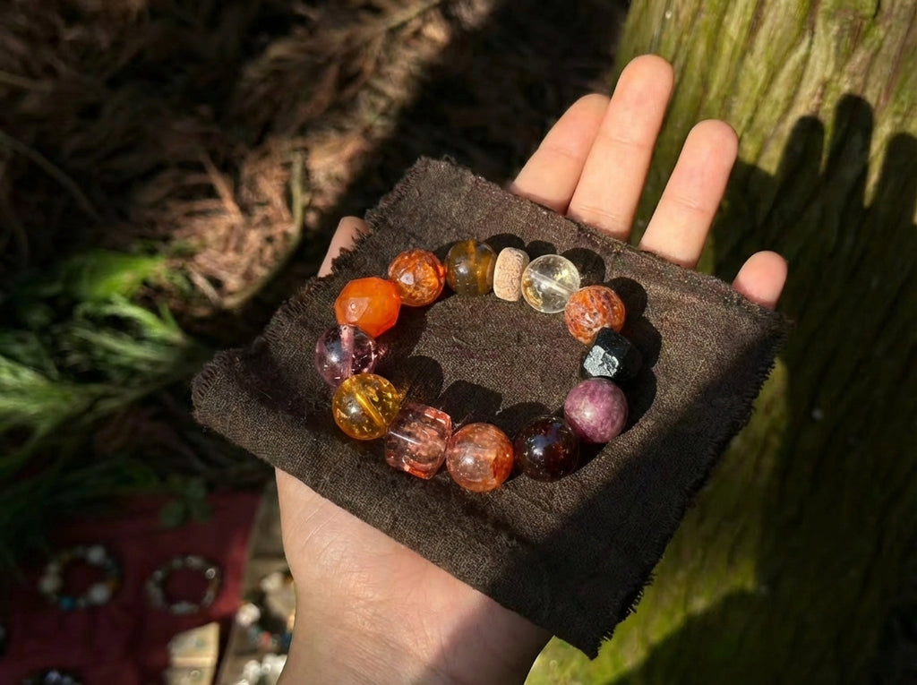 Carnelian and Garnet Bracelet | Ember Resin