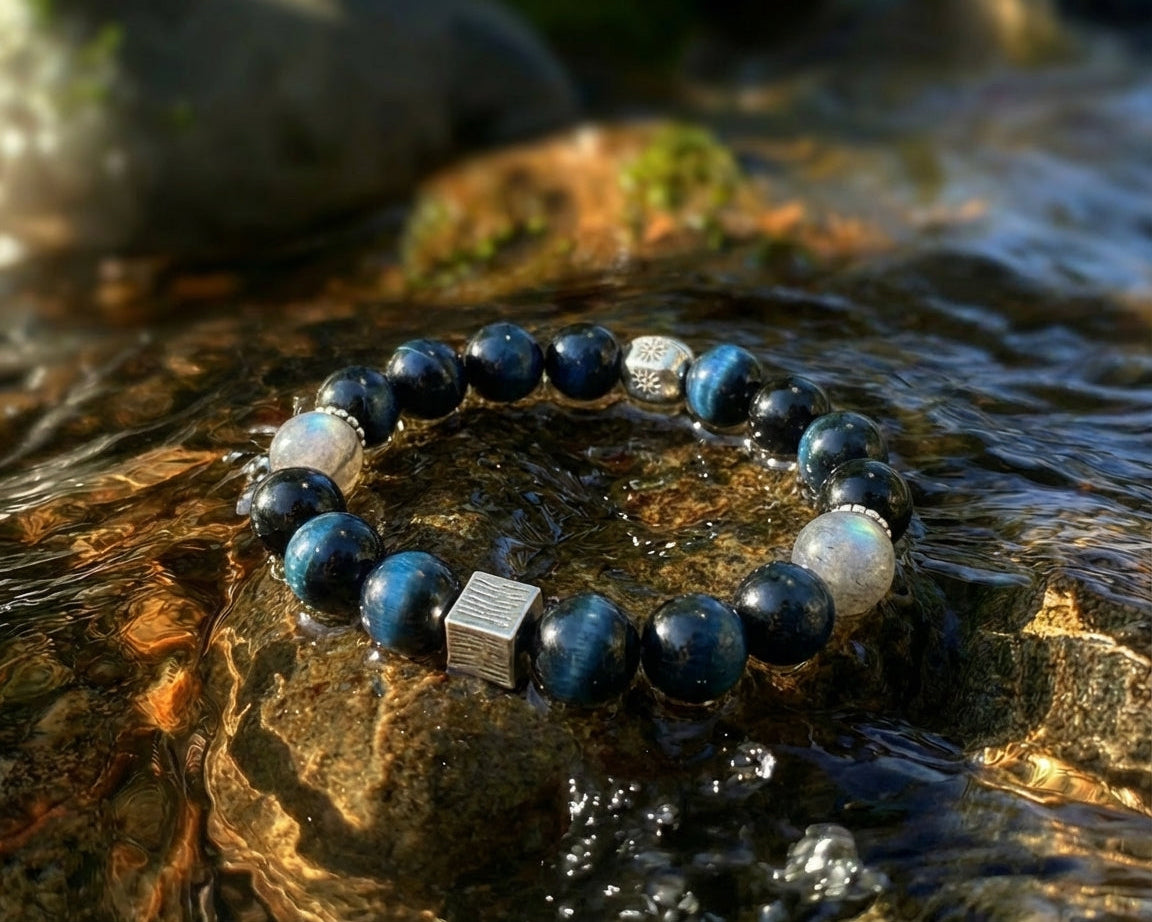 Blue Tiger's Eye Bracelet | Deep Ocean