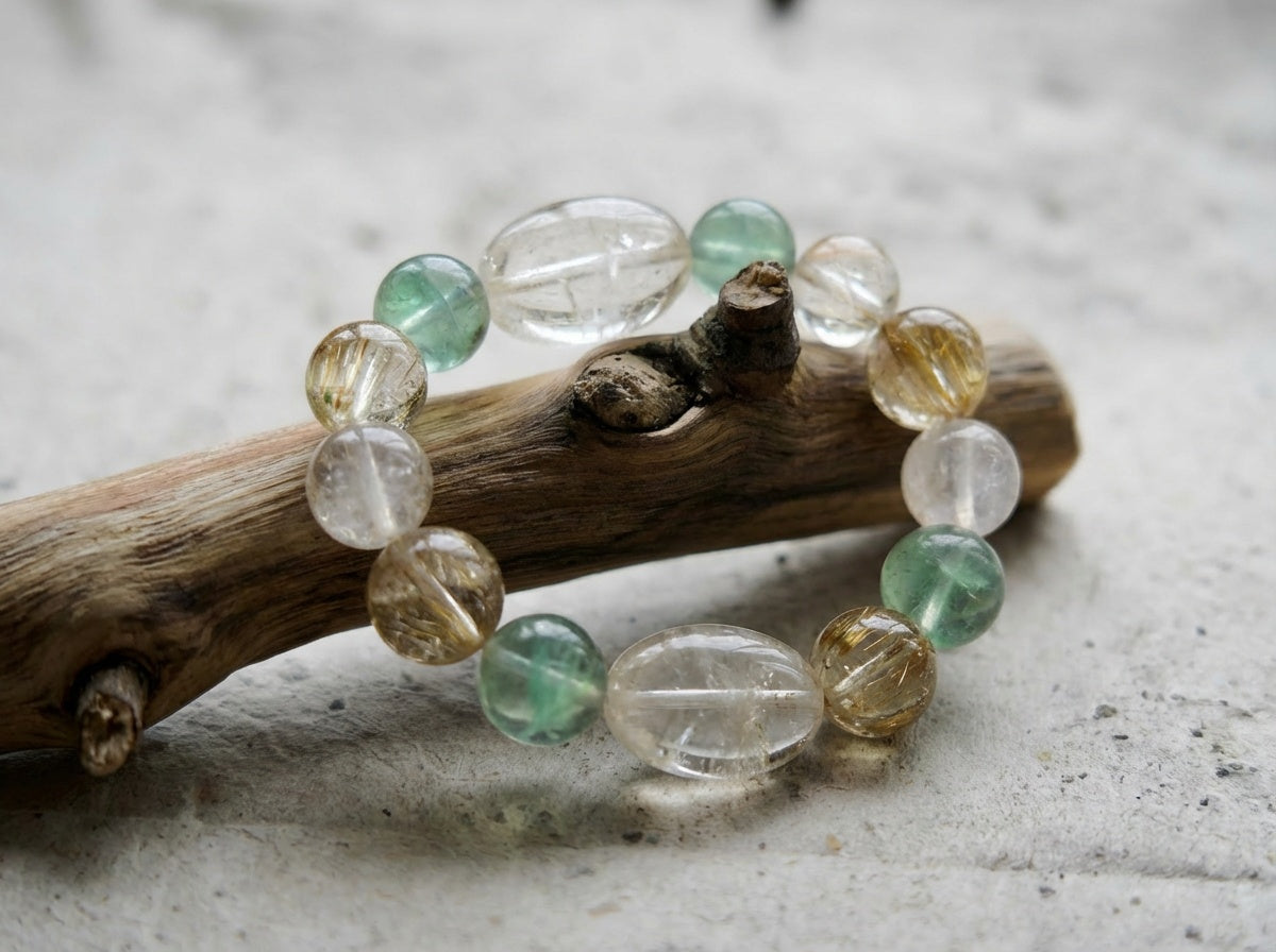Strawberry Quartz Bracelet for Love | Dew Layer