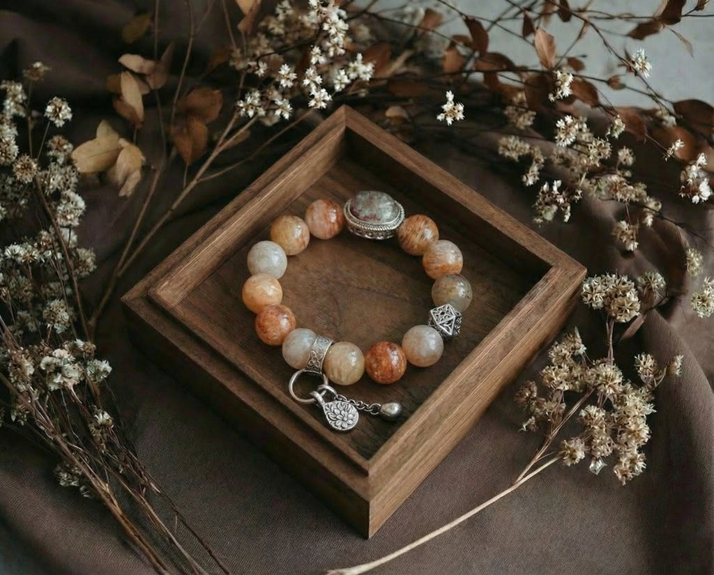 Miracle Planet | Sunstone & Quartz Bracelet