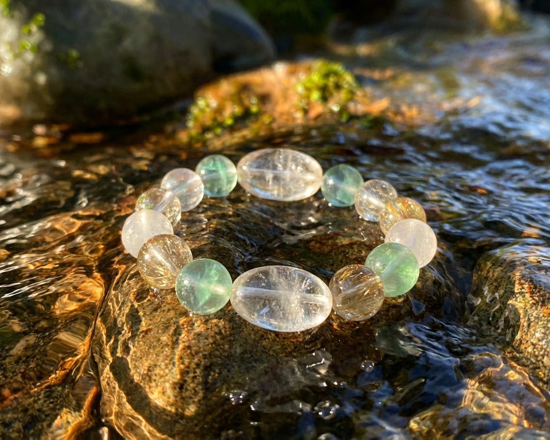 Strawberry Quartz Bracelet for Love | Dew Layer