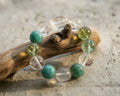 Green Aventurine and Clear Quartz Bracelet | Verdant Flow