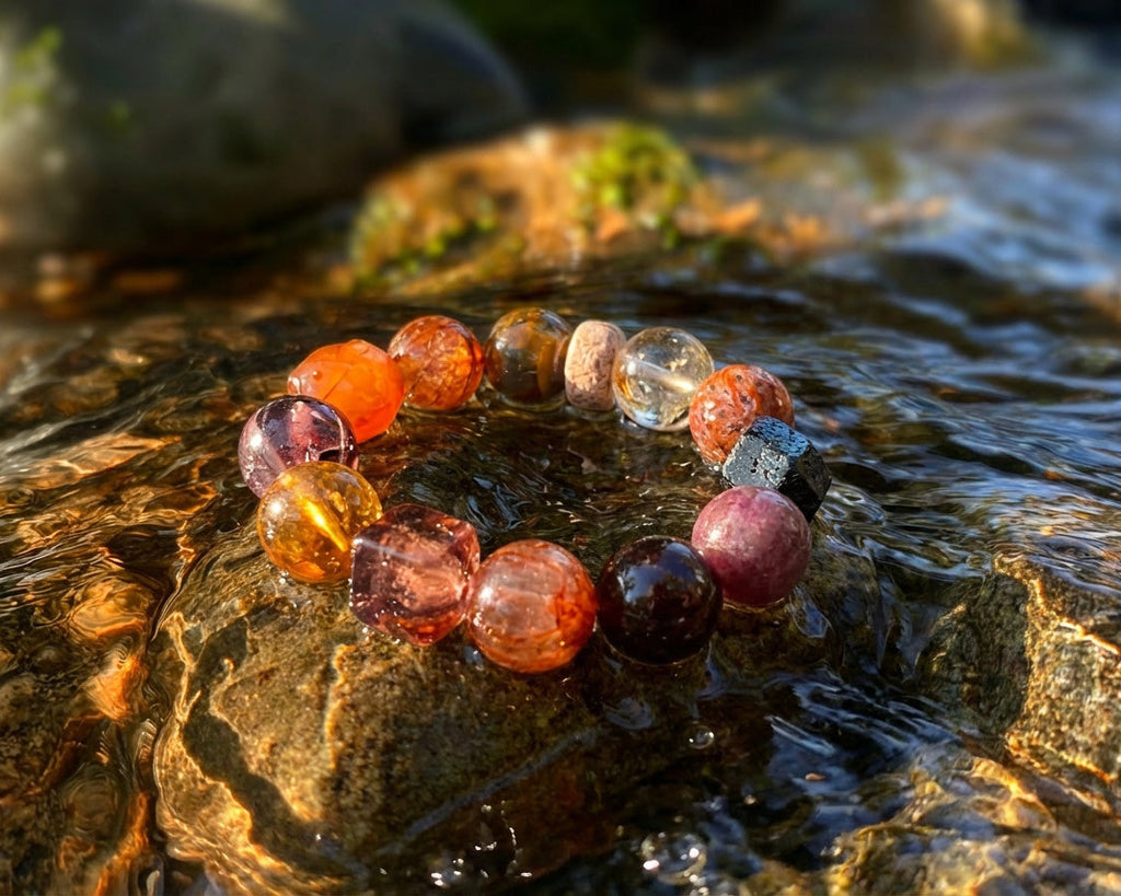 Carnelian and Garnet Bracelet | Ember Resin