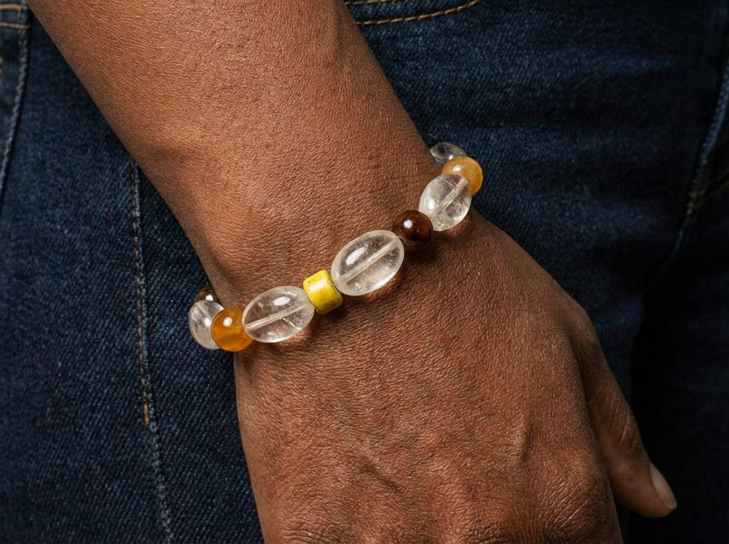 Minimalist Clear Quartz Bracelet | Mosslight Path