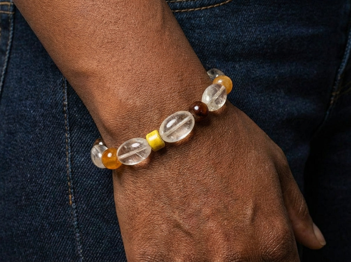 Minimalist Clear Quartz Bracelet | Mosslight Path